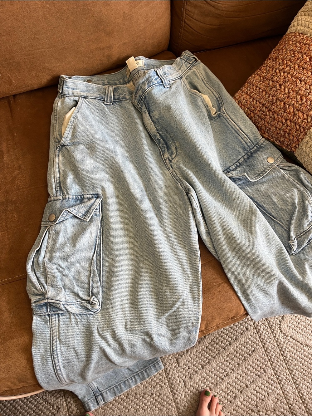 Madewell Low-Slung Light cargo Women's Jeans - Size 28 - Picture 3 of 3